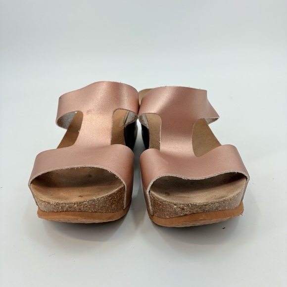 Bayton Bronze Wedge Slip On Cork Sandals Size 39 - Picture 6 of 9